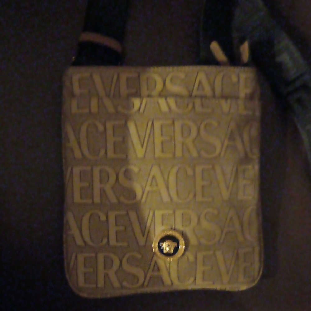 Versace Gold Logo Shoulder Bag